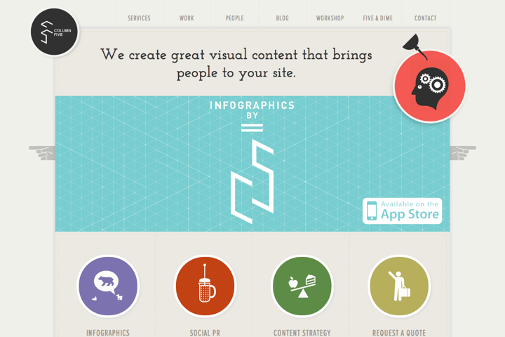 Column Five website preview